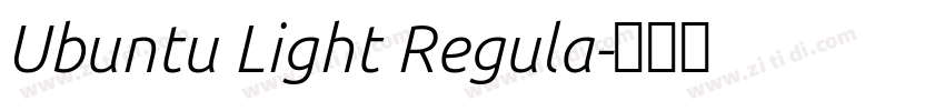 Ubuntu Light Regula字体转换